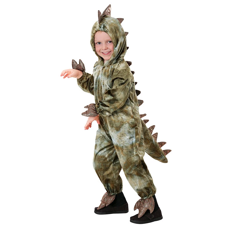 Kostium malucha spinozaura świat jurajski T-Rex kostium dinozaura ubrania typu Cosplay chłopców dilofozaura