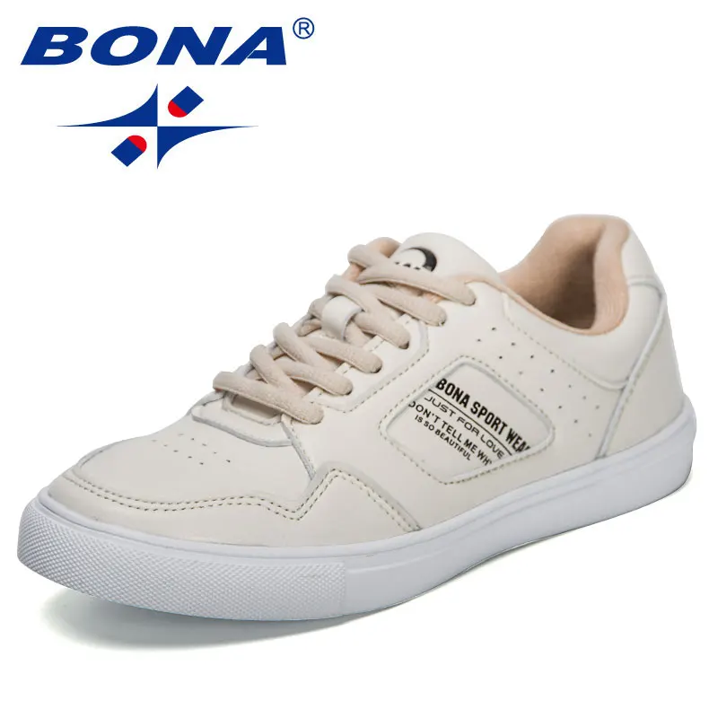 BONA 2023 New Designers Ladies Flat Skateboarding Sneakers Soft Casual Platform Shoes Women Lightweight Breathable Walking Shoes