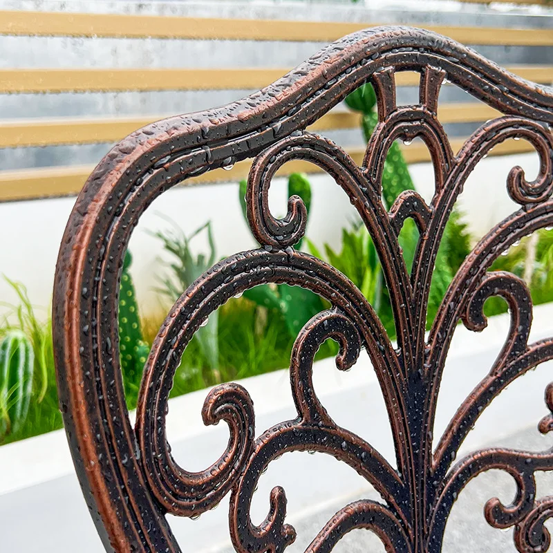 كرسي طاولة خارجي، كرسي حديقة خارجي مصبوب، شرفة فيلا، مجموعة طاولة مستديرة