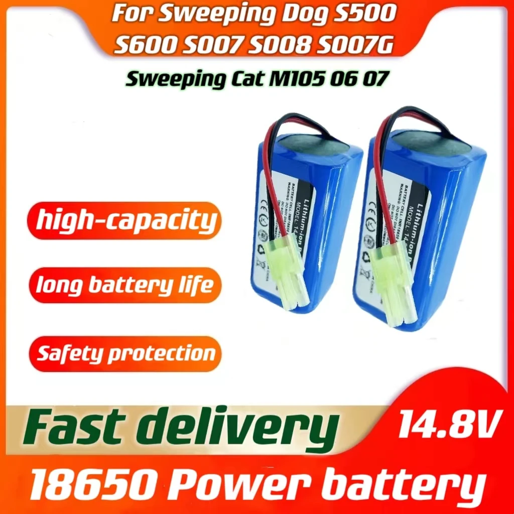 

Lithium Battery For Sweeping Dog S500 S600 S007 S008 S007G Sweeping Cat M105 06 07 For Sweeping Robot Rechargeable14.8v 2600mah