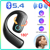 1pc Wireless Bluetooth Earphones BT5.4 Open Ear Headset 180° Rotation Ear Hook HIFI Stereo Headphones Open Single Touch control