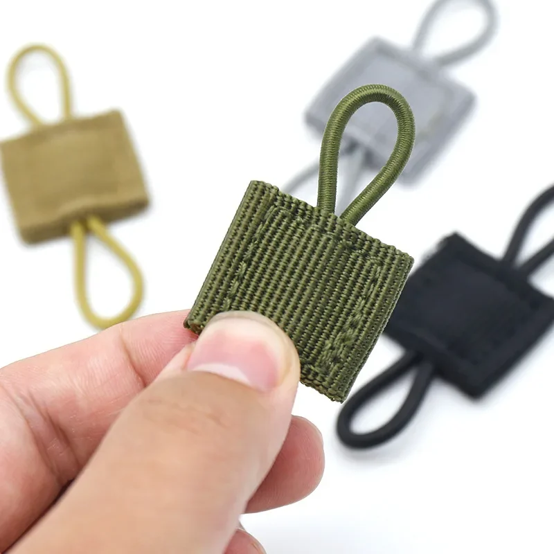 10pcs MOLLE Elastic Nylon Webbing Ribbon Buckle Outdoor Hiking Hunting Backpack Vest PTT Antenna Stick Pipe Binding Retainer