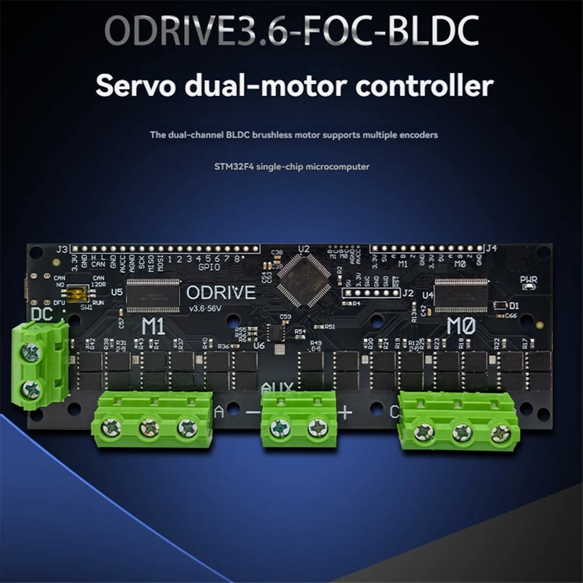 a72z-odrive36-56v-foc-bldc-servomoteur-double-controleur-de-moteur-stm32f4-prend-en-charge-plusieurs-encodeur-odrive36-carte-de-commande-de-moteur-12-56v