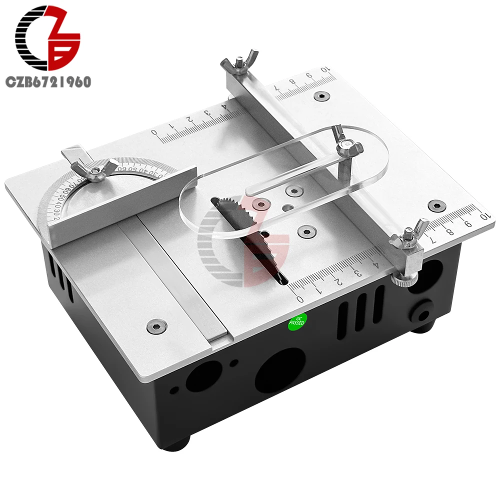 DC 24V 4A Mini Table Saw Portable Precision Portable Table Saws for Crafts for Wood Metal Plastic Cutting Tools 5000RPM/Minute