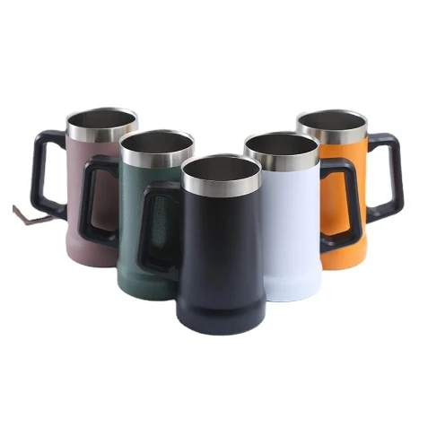 Caneca térmica Double Wall Inox, Copo Polar a vácuo, Garrafa de água de café e chá, Fonte, 709ml, Novo, 2022