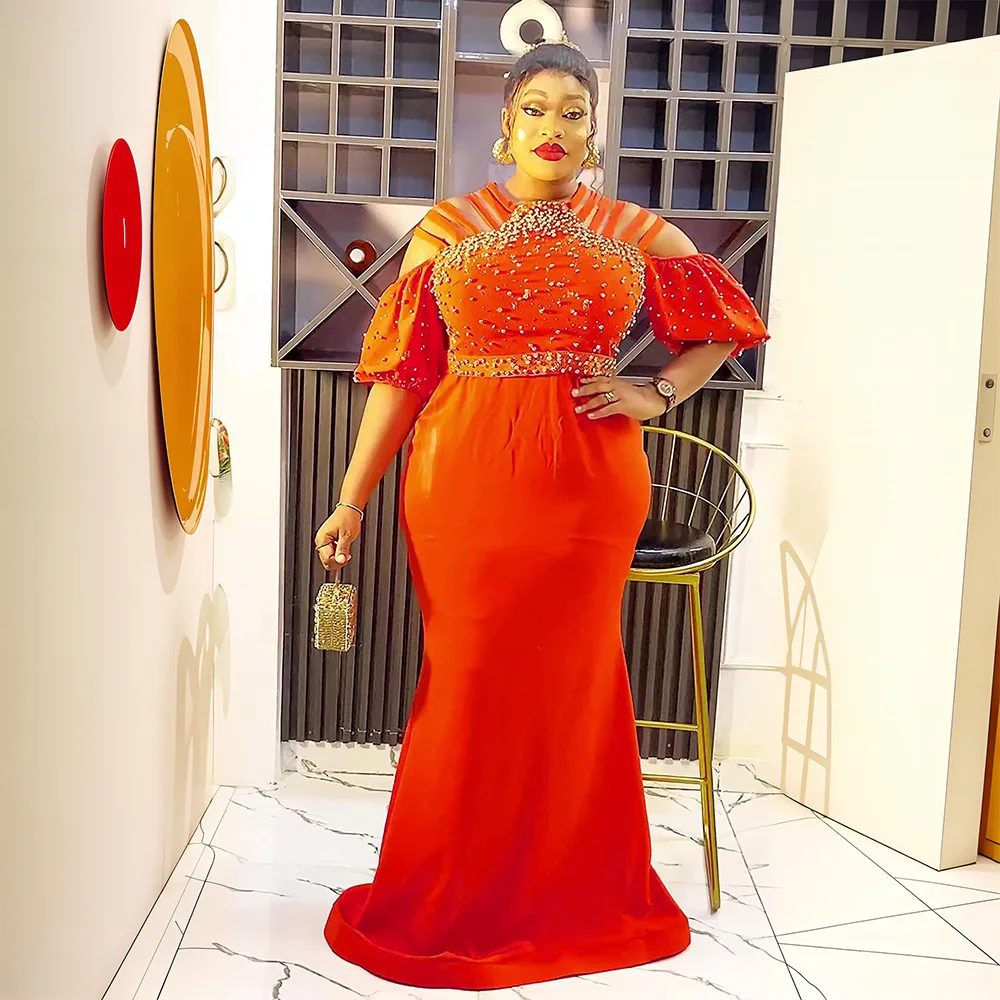 Plus Size African Party Dresses for Women Sexy Bodycon Maxi Dress Elegant Turkey Wedding Evening Gowns Ankara Outfit Robe 2025