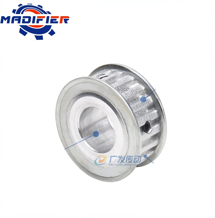 XL 26 Teeth Pulley AF Groove Width10/13/15mm Hole 5/6/6.35/8/10/12/14/15/16/17/18/19/20/22/24mm Two-Side Flat Synchronous Pulley