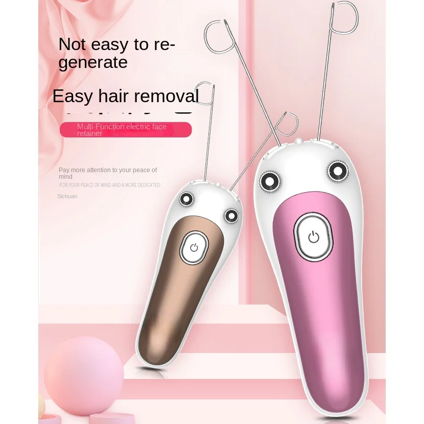 Women Electric Epilator Body Facial Hair Removal Defeatherer Cotton Thread Depilator Lady Shaver Face Hair Remover Beauty