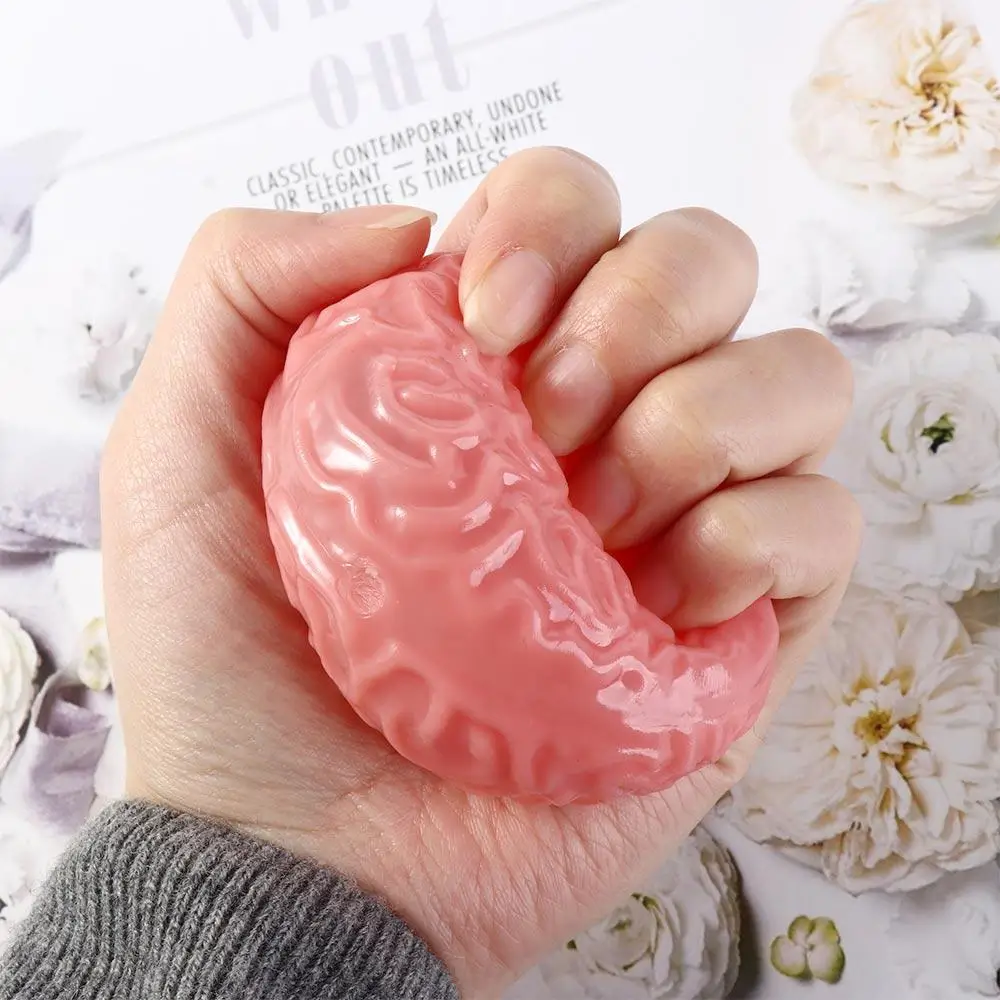 Simulation Brain Simulation Brain Fidget Squeeze TPR Squeeze Ball Toys Novelty Doll Funny Squeeze Stretching Ball Holiday Gift