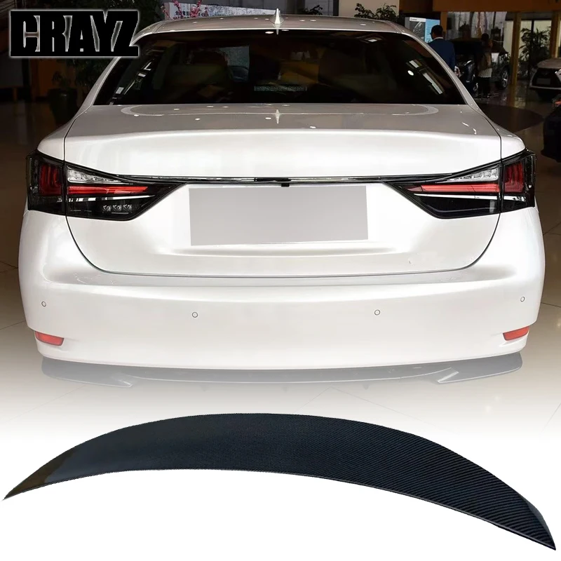 For LEXUS GS GS200 GS300 GS450h GS350 GS-F GS200t 14-17 Car Rear Trunk Tail Wing Body Accessories Carbon Fiber HK Style Spoiler