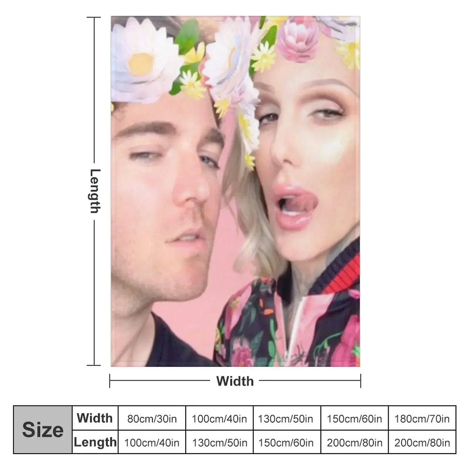 Shane and Jeffree snapchat Throw Blanket Cute Picnic Blankets