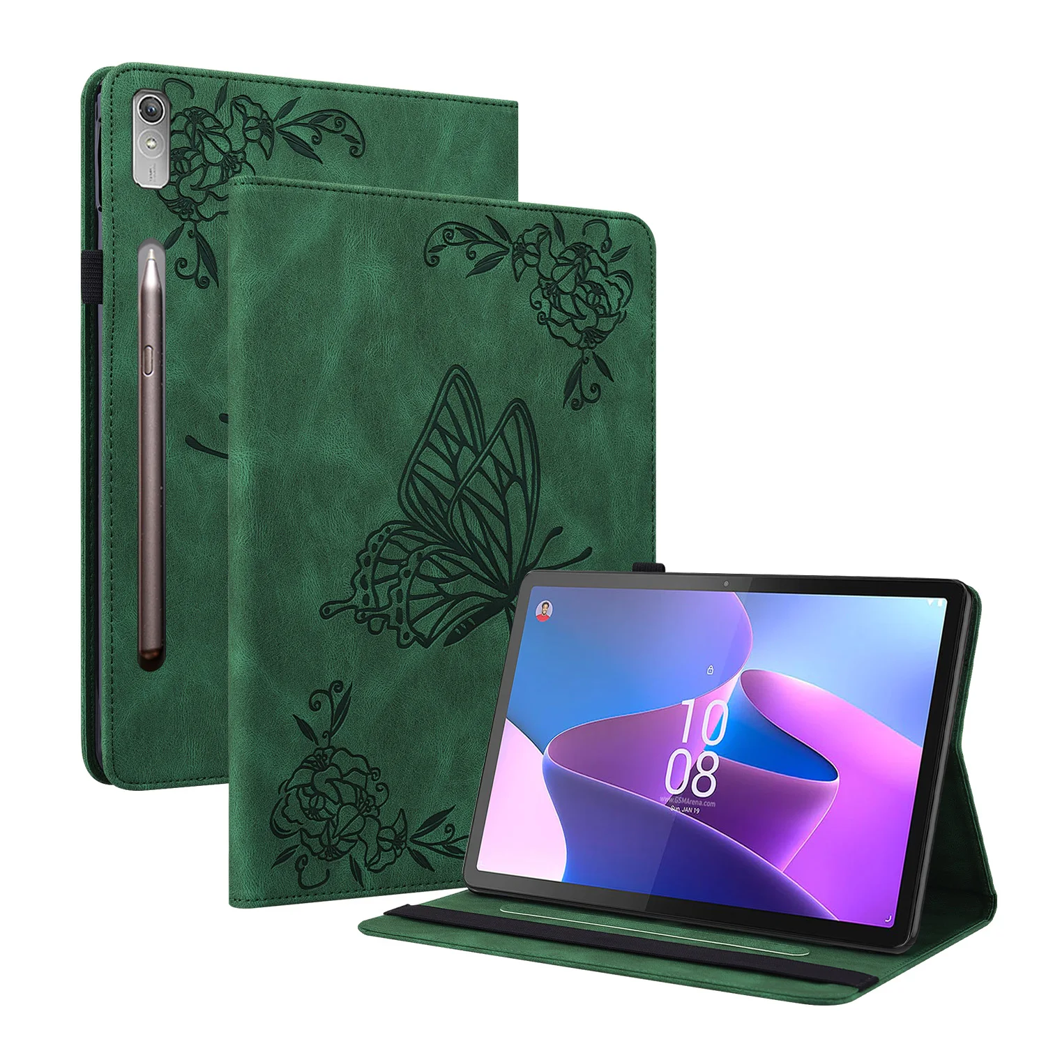 For Lenovo Tab P12 TB-370FU TB-371FC Butterfly Print Case For Lenovo Xiaoxin Pad Pro 12.7 Soft Back TPU Tablet Cover