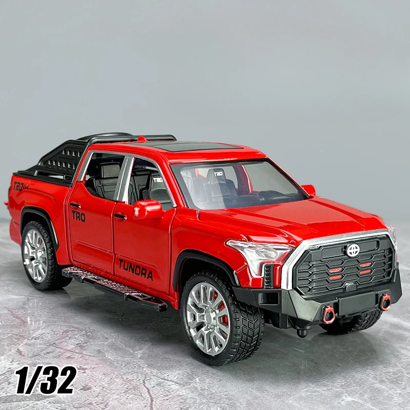 

Simulation 1:32 Scale Toyota Tundra Pickup Car Model Metal Car Toys for Kids Boy Collective Miniature Voiture With Sound Light