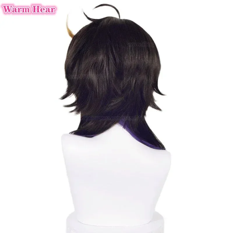 VTuber NIJISANJI Cosplay 50Cm Panjang Shu Yamino Rambut Sintetis Tahan Panas Wig Anime Party ShuYamino + Topi Wig Ir;l5
