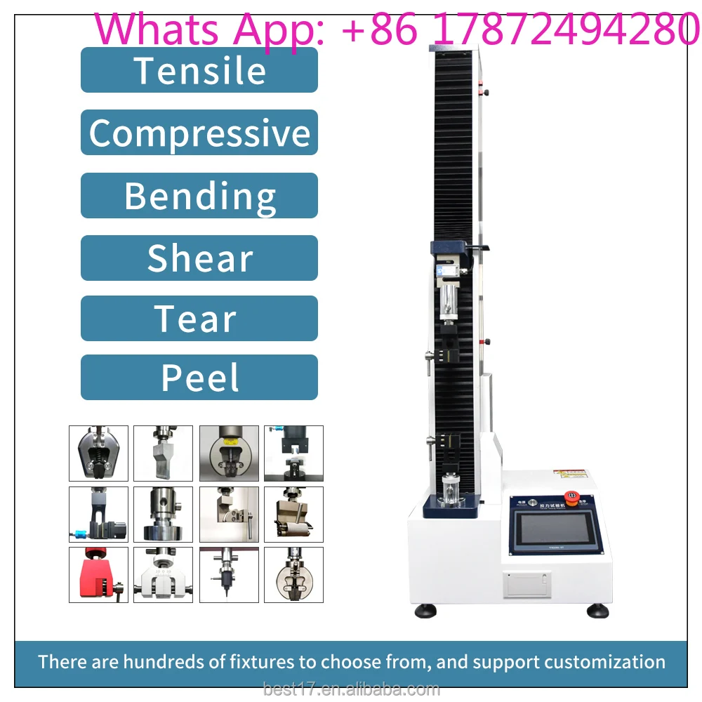 Single Column Universal Tensile Testing Machine 500N 1000N 2000N Touchscreen Controlled Tensile Strength Tester for Plastic Film