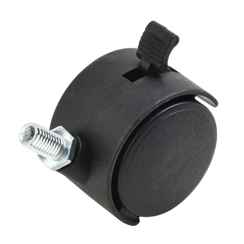 Reliable Plastic Swivel Roller Caster Wheel Suitable for Furniture, Office Chairs, Home Appliances Double Wheels, Black