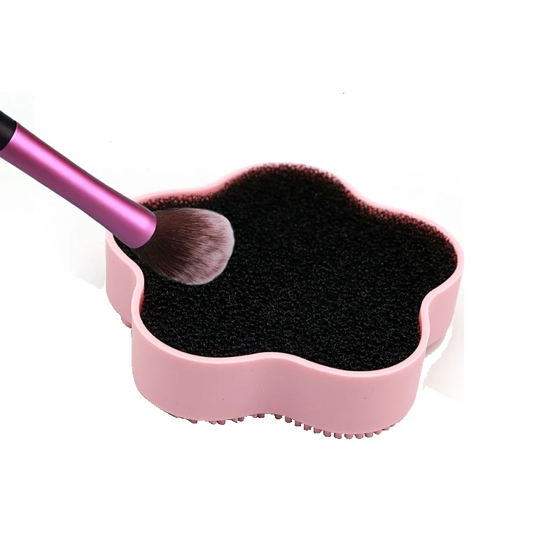 Silicone Maquiagem Brush Cleaner, Lavagem Cosmetic Foundation, Scrubbing Pad, Wet and Silicone Cleaning Pad, Ferramenta Scrubber