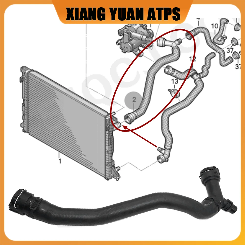 

80D122101A 80A122101BK Coolant Hose With Quick Eelease Coupling 80A122101AB 80D122101 For Audi Q5 2.0T 2017-2026