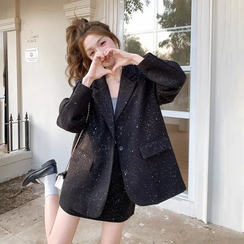 

French Blazer Sleeveless Vest Women 2025 Spring New Slim Korean Coat Vest Chic Streetwear Office Lady Patchwork Waistcoat
