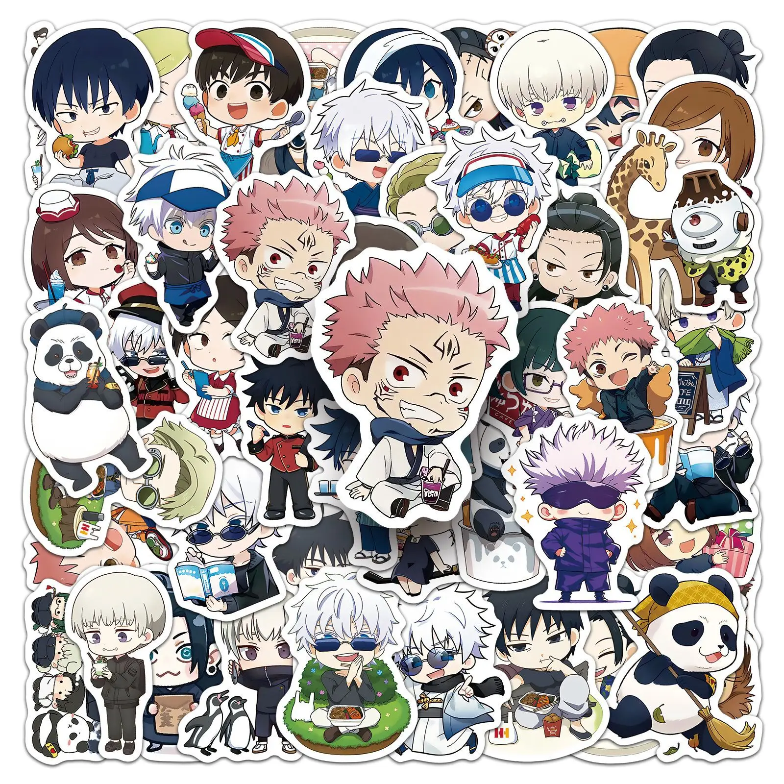 

50PCS Cartoon Cute Q Version Jujutsu Kaisen Anime Graffiti Stickers Creative Decoration DIY Phone Case Diary Laptop Decal