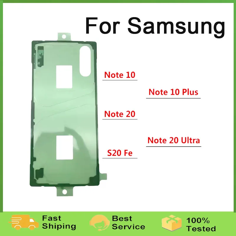 Waterproof Glue Back Battery Glass Cover Sticker For Samsung Note 10 Plus Lite 20 Ultra 7 8 9 Back Cover Door Adhesive
