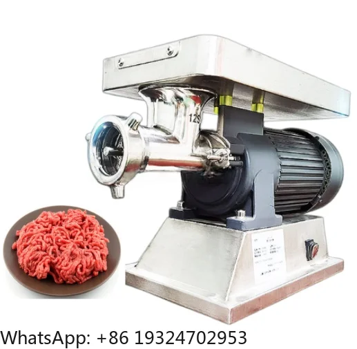 High Power Commercial Electric Stainless Steel Table Top Meat Grinder Automatic Frozen Ch.icken Be.ef Chicken Ra.ck R.ib Machine