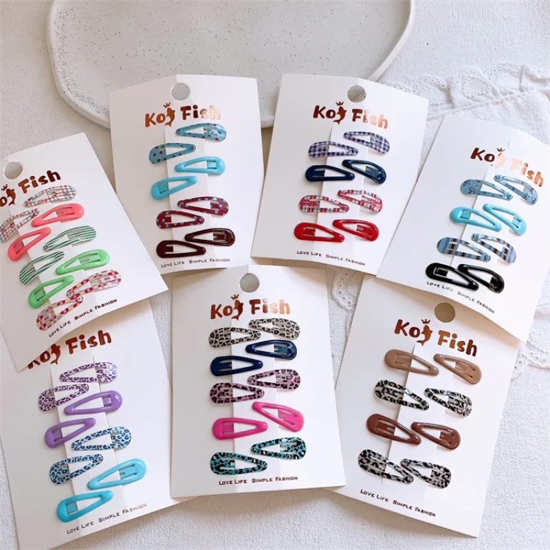 

New Colorful Water Drop Mini BB Hair Clips for Girls Cute Toddler Small Barrettes Non Slip No Damage Soft Hair Accessories Set