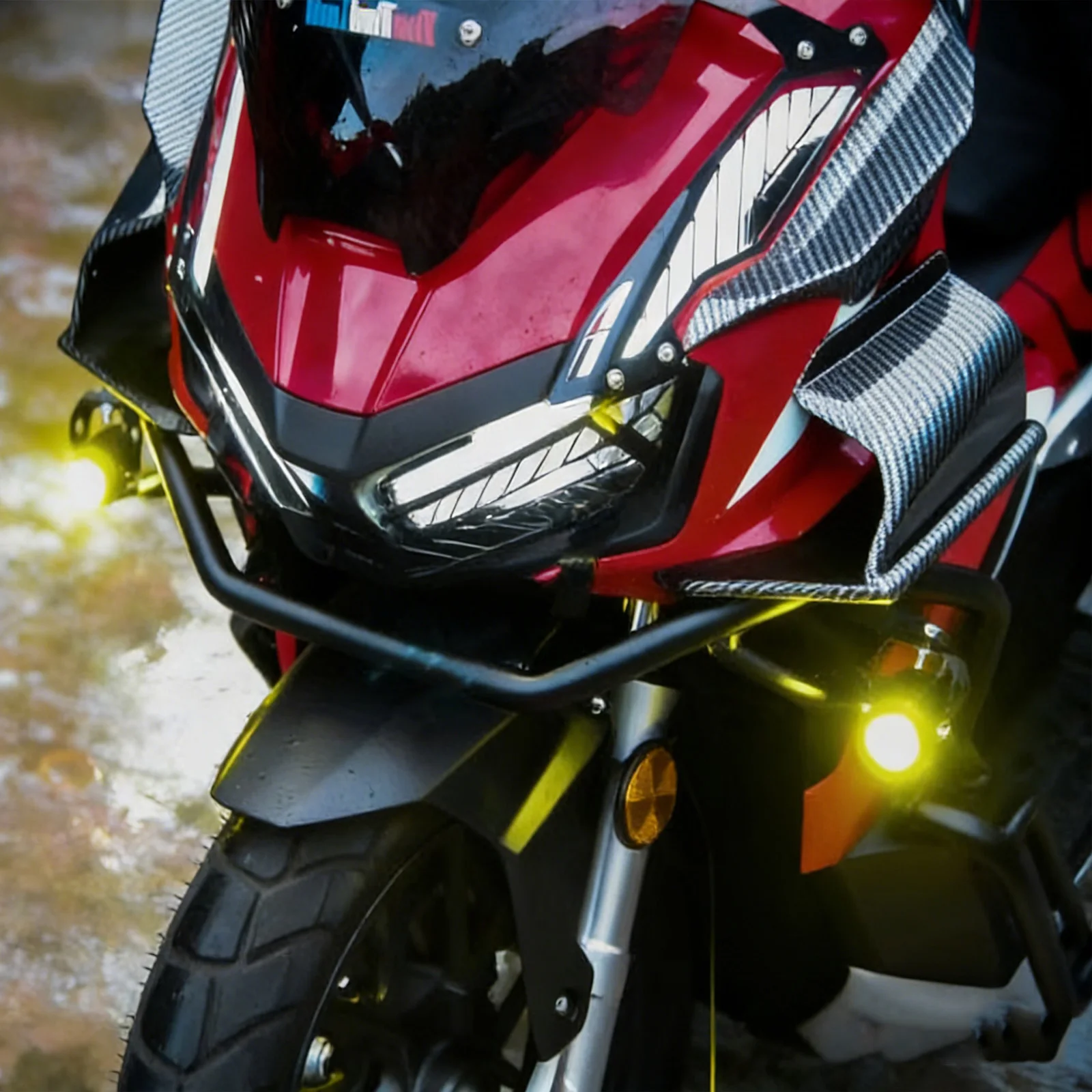 

Motorcycle Dynamic Winglet Aerodynamic Body Anti-scratch Winglets Fairing Deflector Spoiler For Honda ADV 160 ADV160 2022-2024