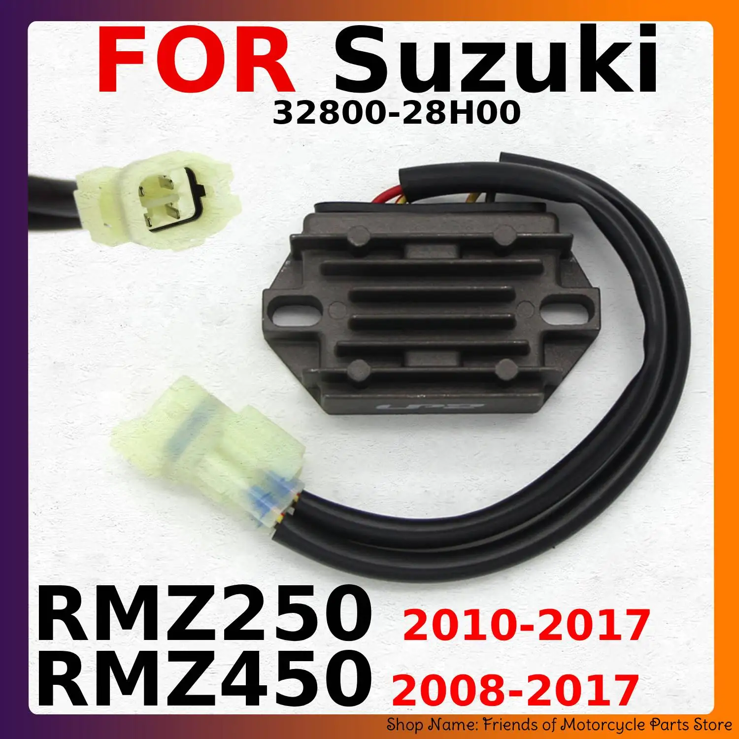 For Suzuki RMZ250 2010-2017 Year / RMZ450 2008-2017 Year Motorcycle Rectifier Voltage Regulator Boulevard 32800-28H00 Moto Parts