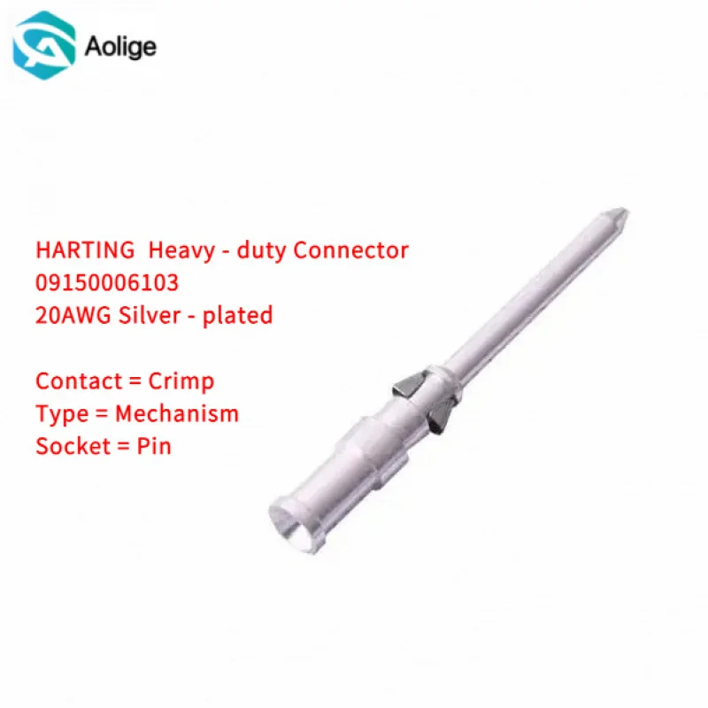 

10 шт. оригинальный HARTING 09150006103, 20AWG луженый посеребренный контактный обжимной штырь штыревой разъем