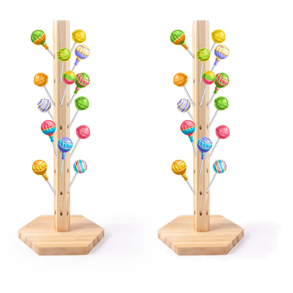 Soporte Pop para pasteles, soporte para paletas de madera, centros de mesa, expositor de dulces, soporte para postres para boda, cumpleaños, mesa de Baby Shower