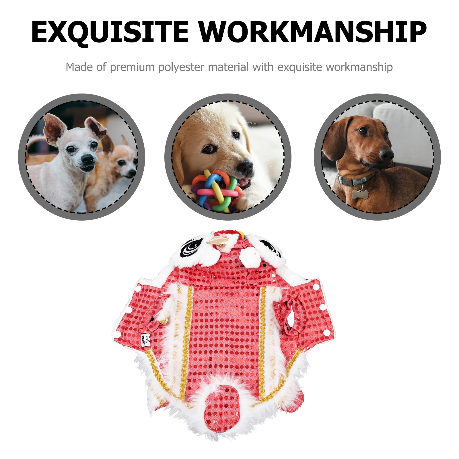

Pet Clothes Dog Outfits Chinese New Year Small Costume Dogs Winter Outdoor for