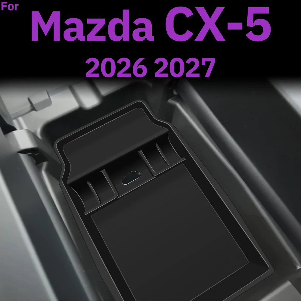 Für Mazda CX-5 2026 2027 Armlehnen-Aufbewahrungsbox, obere Ablage, Trennwand, weiche Silikonauflage, Aufbewahrungsmodifikation, Stauraum-Erweiterung für CX-5 – Detail 4