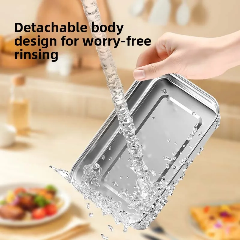 HUIBAOGE Smart Insulated Heated Lunch Box, No Water Needed, Convenient for Home and Office Workers, Electric Heated Lunch Box