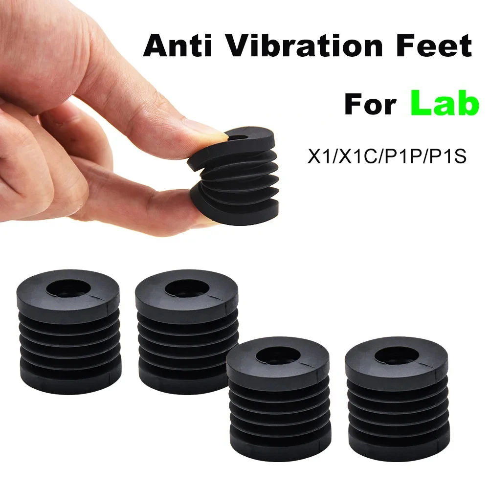 

For Lab P1P/P1S Anti Vibration Feet Pad Anti-slip Anti-Shock Dust-proof Rubber Foot Pad Bamboo Lab X1/X1C 3D Printer