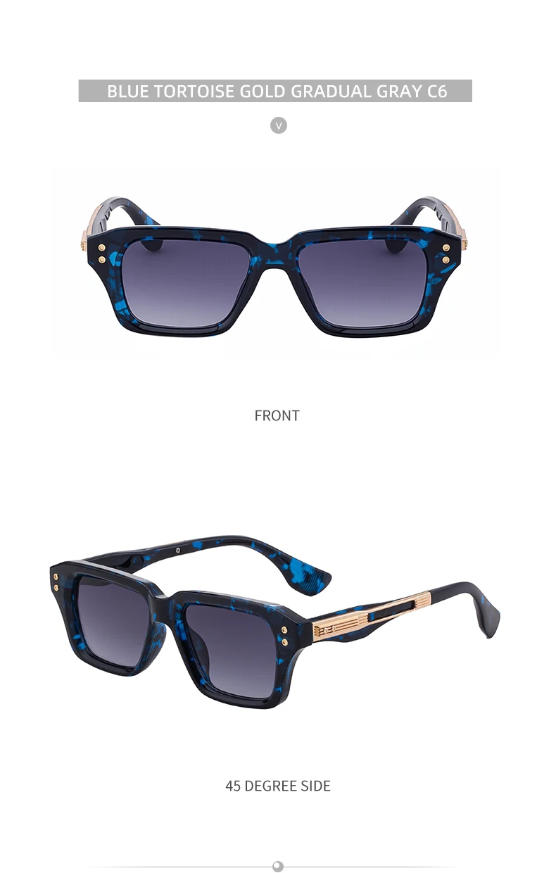 Retro Polarisierte Quadratische Punk Sonnenbrille Männer 2026 Luxus Marke Designer Klassische Fahren Schild Sonnenbrille für Männliche Shades UV400 – Detail 20