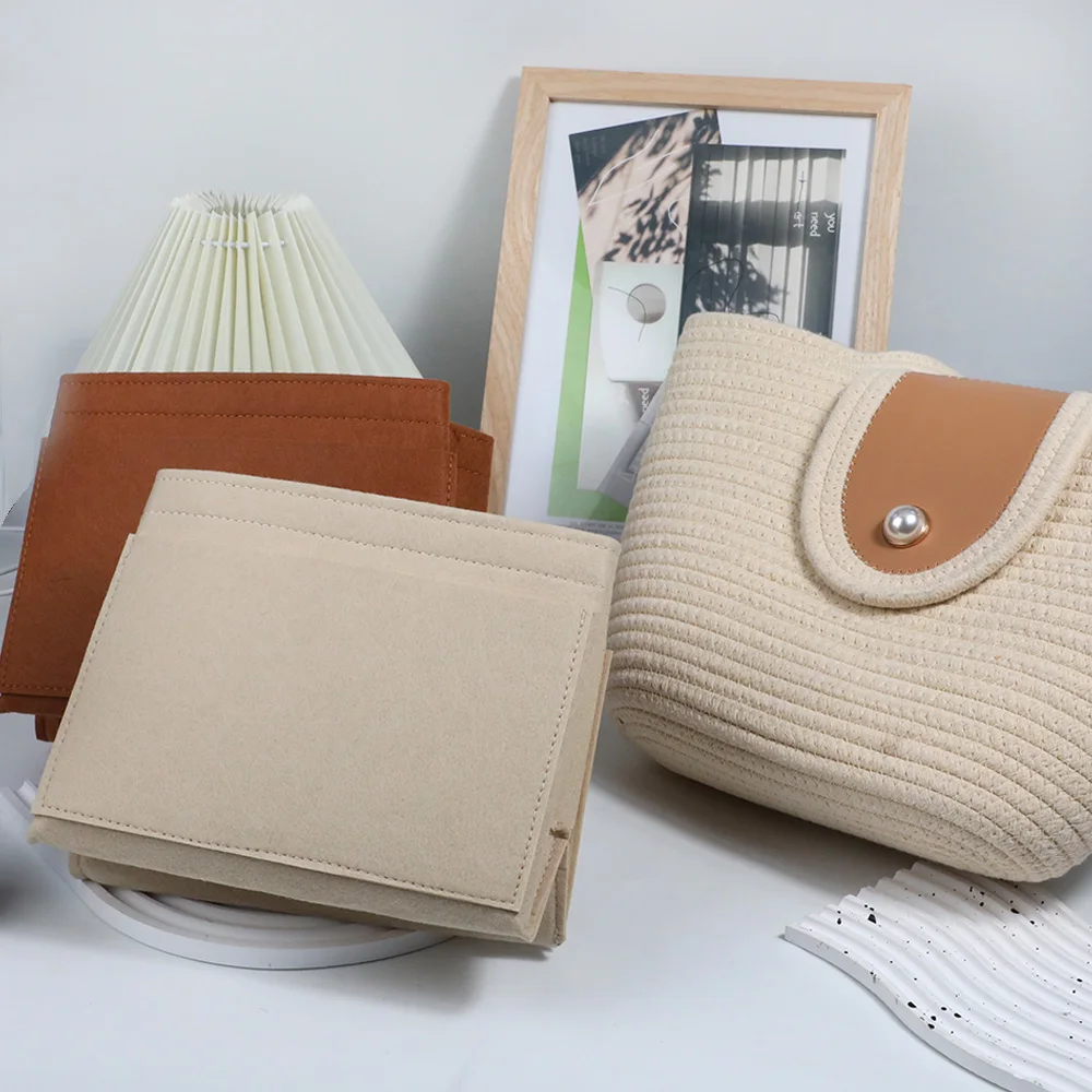 

Felt Insert Bag Fits For Women Handbag Liner Bag Felt Cloth Makeup Bag Support Travel Portable Insert Purse Organizer