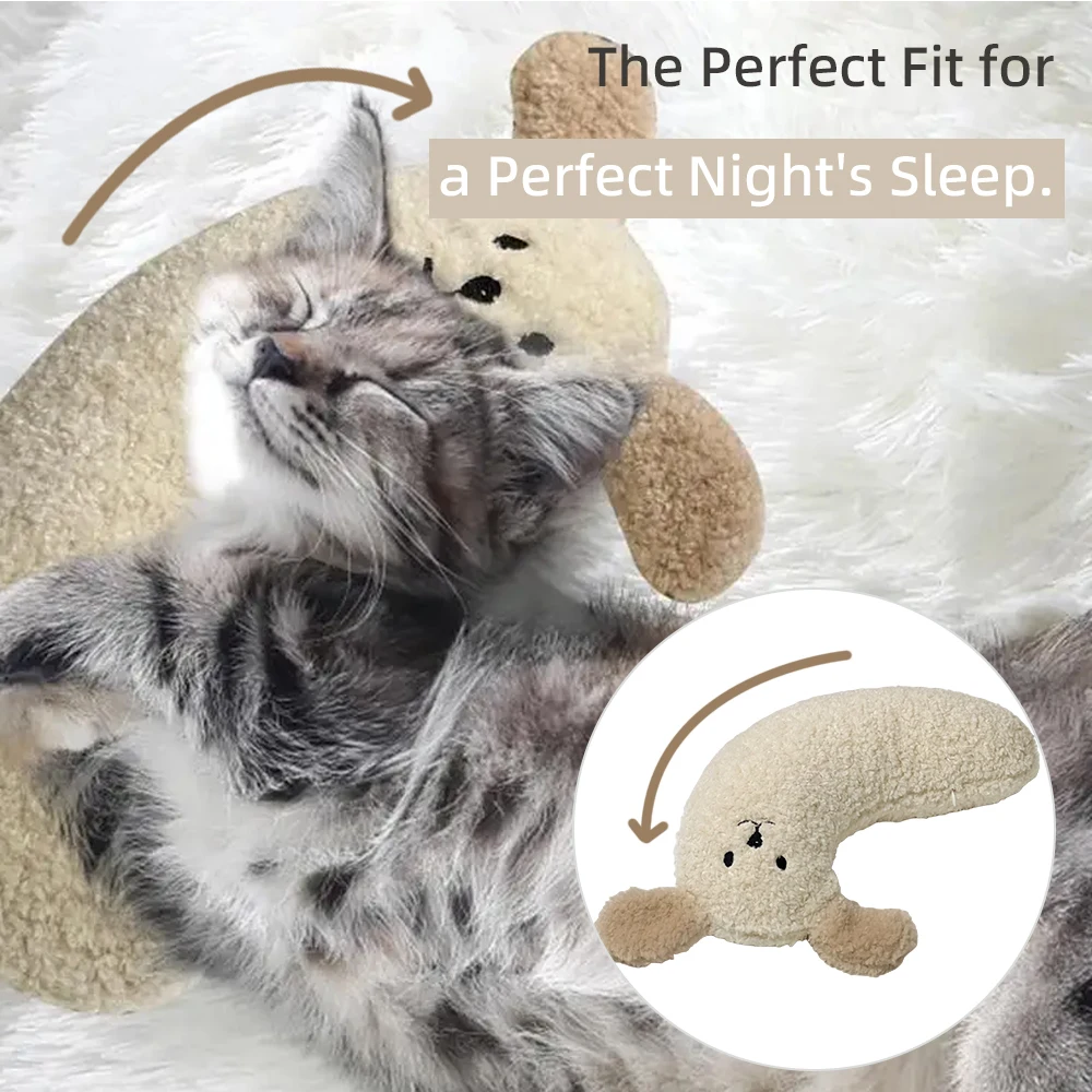 

U-образная подушка для домашних животных, подушка для поддержки шеи, собаки, кошки, плюшевая подушка, подушка для сна, щенки, котята, комфорт для глубокого сна