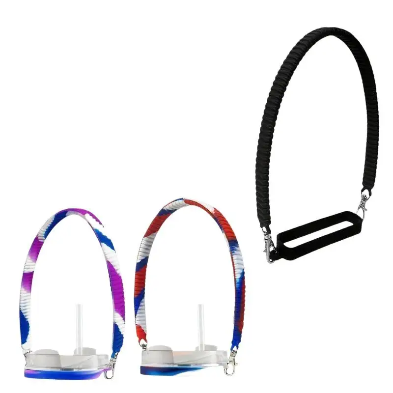 Silicone Water Bottle Handle Sling Strap Soft Durable Universal Fit 8-40oz Bottles for Hiking Gym Travel Daily Use