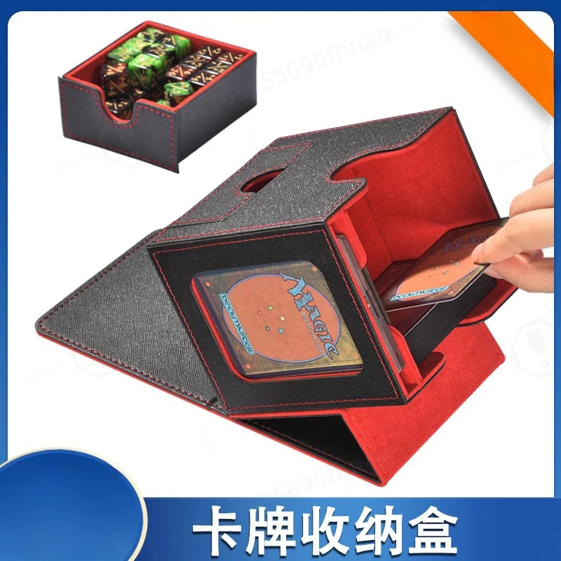 Creative Card Storage Box PU Window Board Game Card Box Advanced Display Collection Box Small Environmental Protection Storage