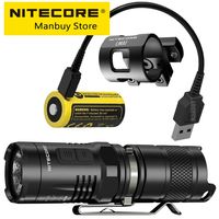 2024 NITECORE MT10C 920 Lumen LED Torch + NL169R USB-C Port Rechargeable Battery+ LMA1 Helmet Mount mini EDC Tactical Flashlight