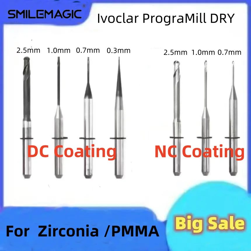

Ivoclar PrograMill DRY Цирконий ПММА Фрезерные боры Стоматологический материал D3 DC/NC Шлифовальные сверла для покрытия Фрезерные станки