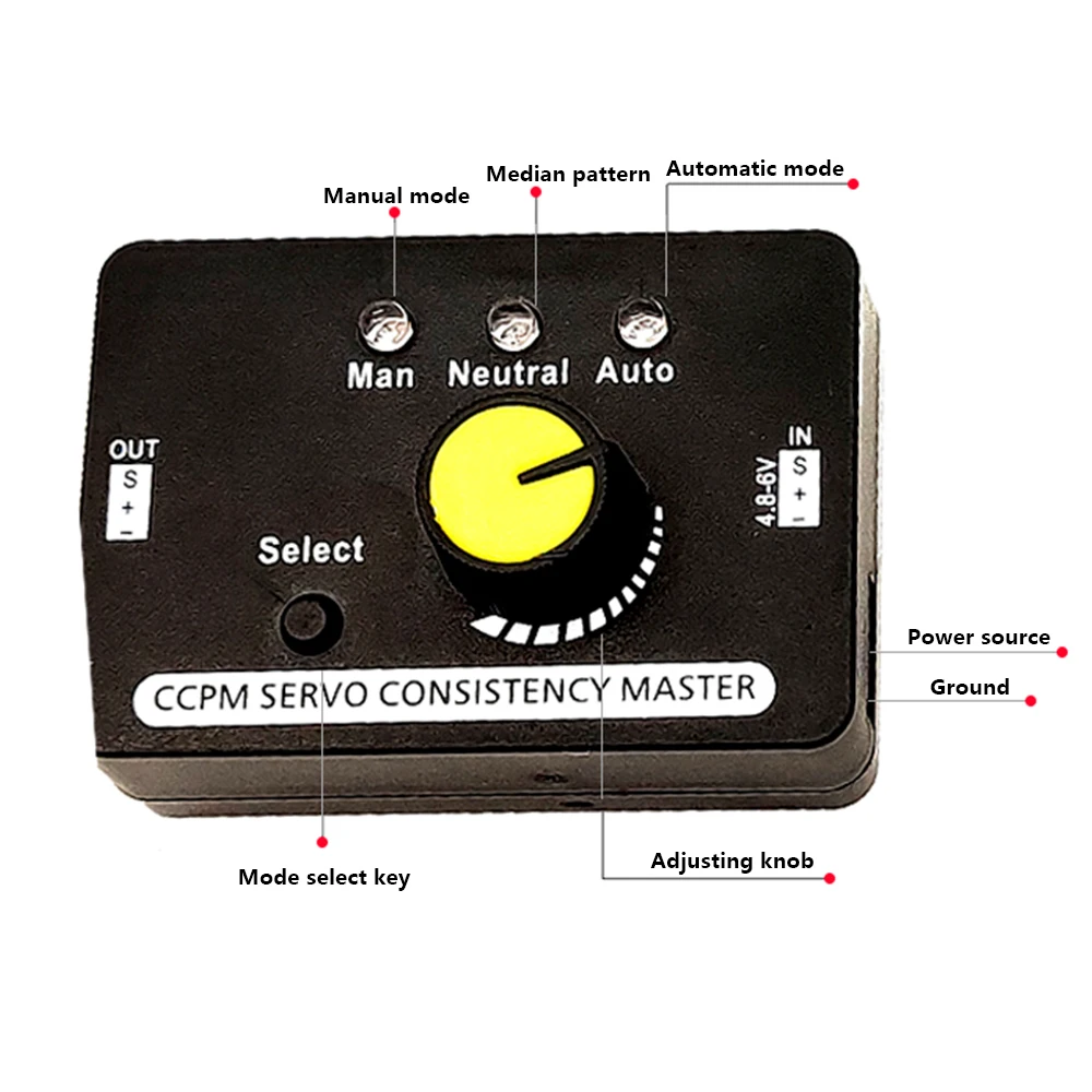 Testeur de Servomoteur RC, Outil de Centrage, Vérificateur de Moteur ESC, Haute Précision pour les Modèles de Télécommande Airana