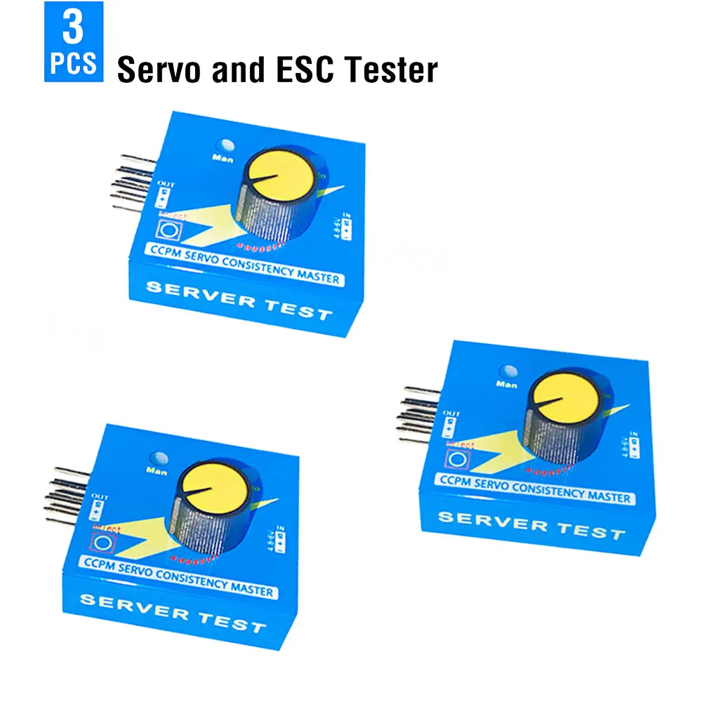 3CH Multi Servo Tester, ESC Consistency Speed Controller, CCPM Meter for RC Drone Car Boat Airplane Models
