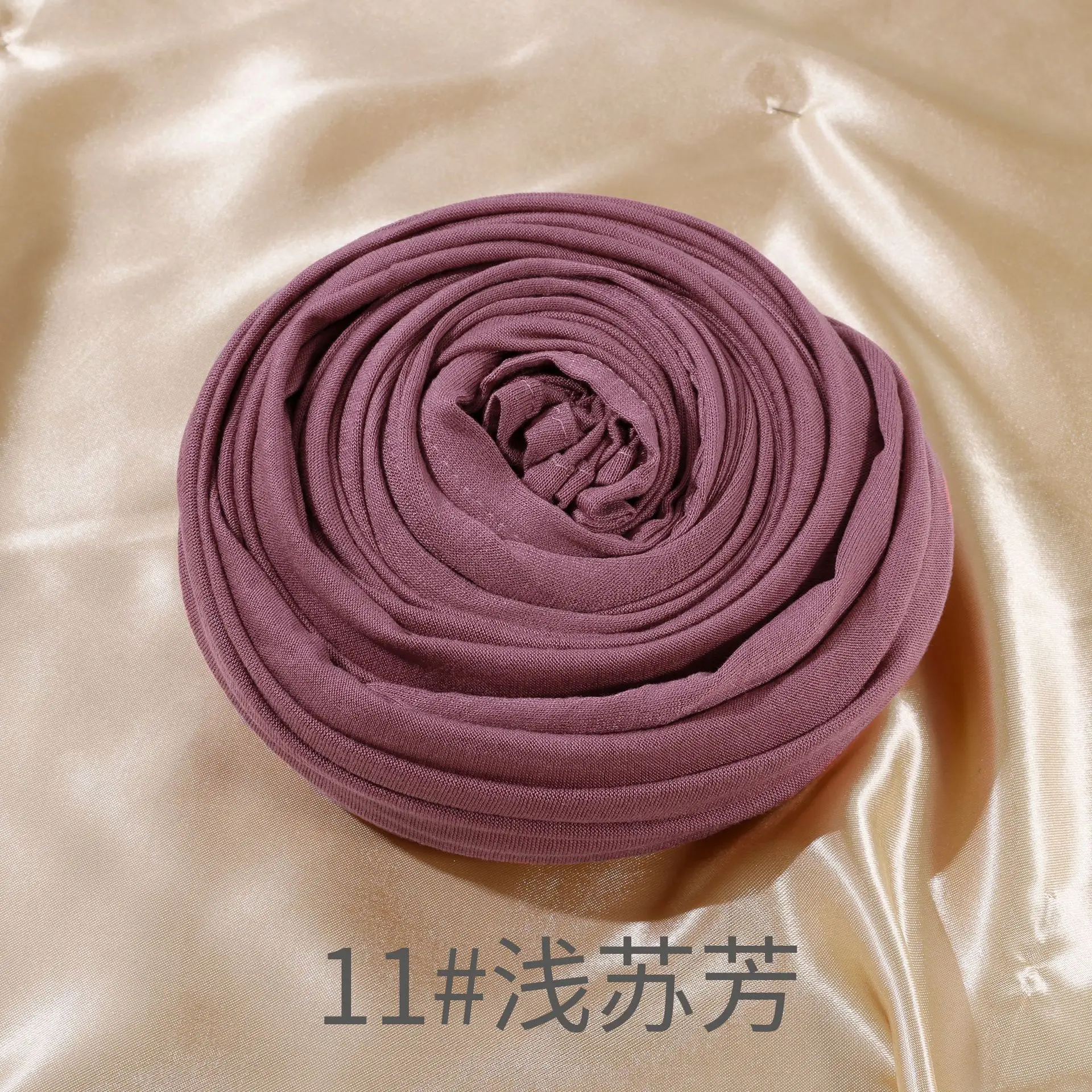 Sciarpa comoda per la testa della borsa modale, foulard in tessuto felpato di cotone mercerizzato monocromatico Sciarpa lunga alla moda con scialle morbido