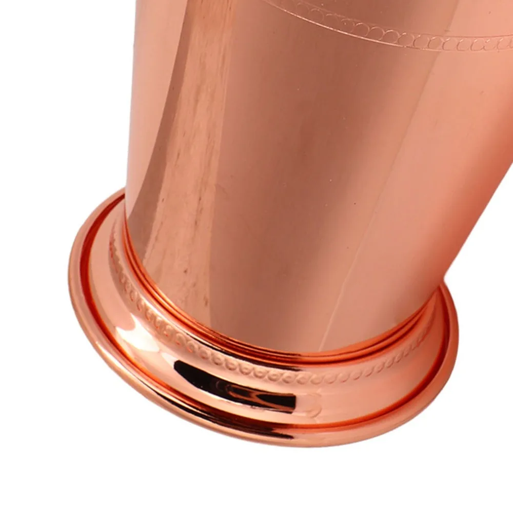 2pcs Retro Stainless Steel Mint Julep Cup Rose Gold Beaded Stainless Steel Cocktail Glasses Beaded Mint Julep Cup Restaurant