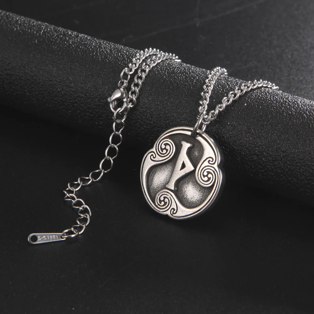 Amaxer Retro Mysterious Viking Adjustable Norse Rune Letter Charm Necklaces Chain for Women Men Stainless Steel Amulet Jewelry