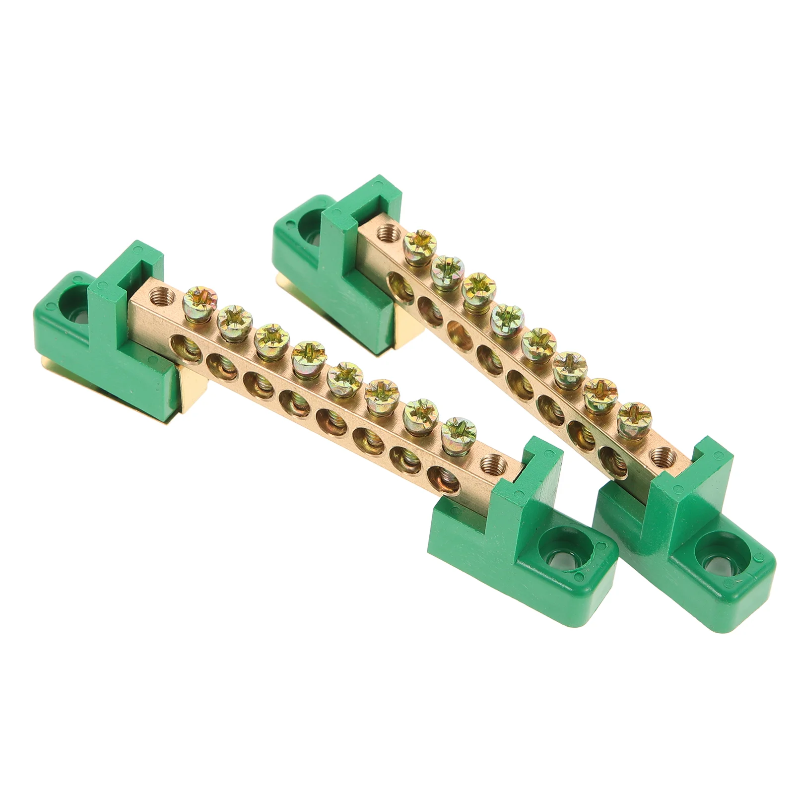 2 Pcs Grounding Rod Terminal Block Rods Copper Bar Bus Suite Zero Line 950X200X120CM Kit Electrical Bars 8