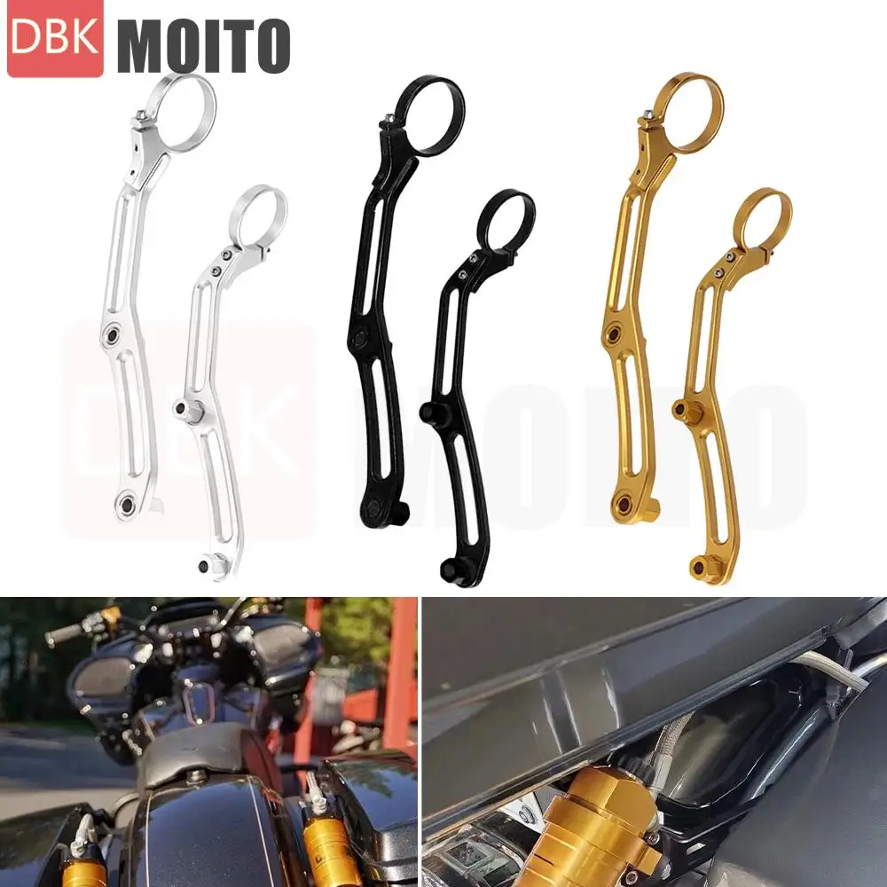 Remote Reservoir Shocks Bracket Support Mount For Harley Electra Glide Road Glide Road King Street Glide Touring Bagger