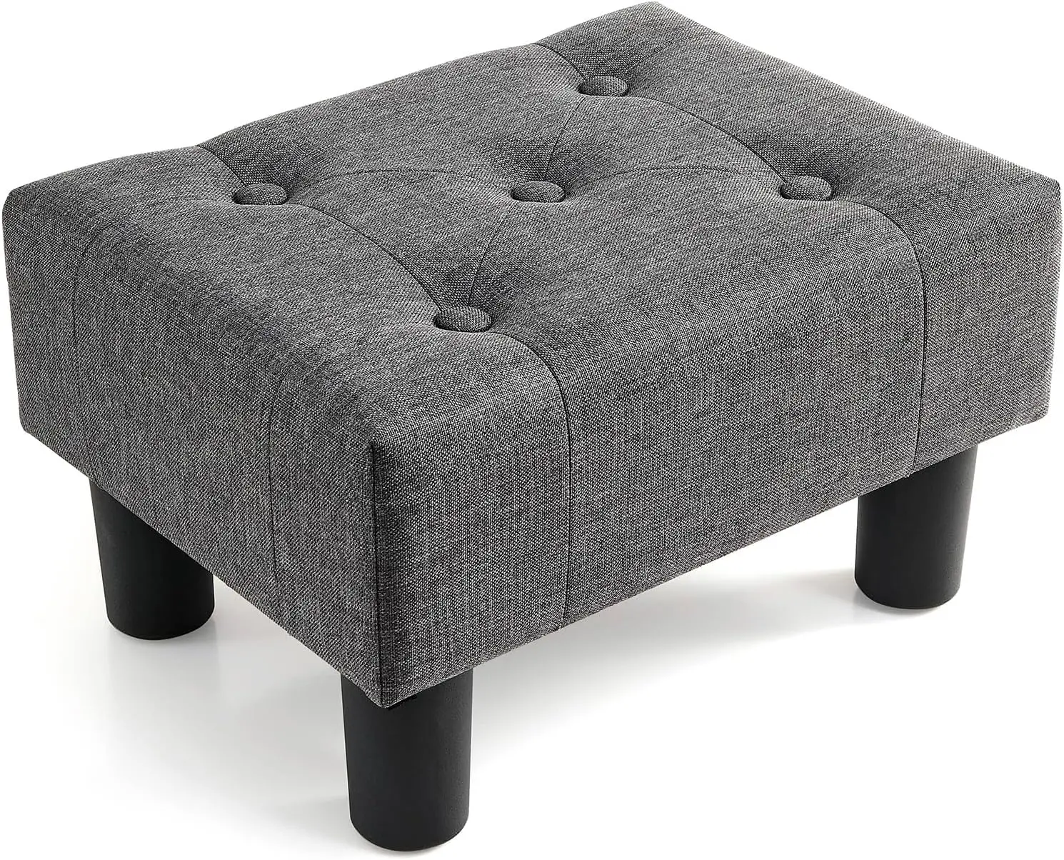 

Small Foot Stool Ottoman, Linen Ottoman Foot Rest with Legs, Rectangle Foot Rest for Couch, Footstools and Ottomans Smal